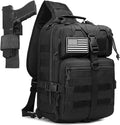 ATBP Tactical Crossbody Backpack Large Sling Pack With Holster Shoulder Bag For Men Outdoors Hiking Camping Gym