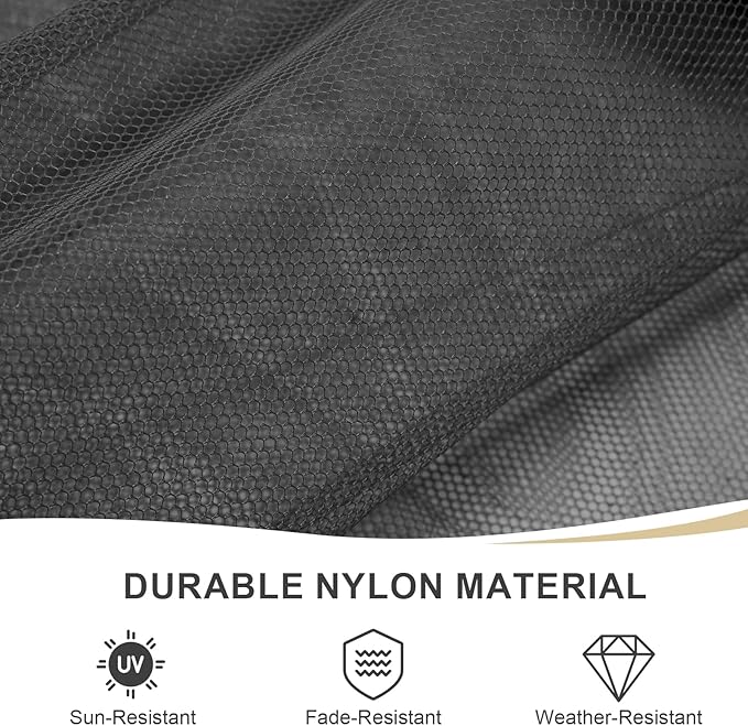 BPS 10' x 12' Gazebo Universal Mosquito Netting Screen Replacement 4-Panel Mesh Screen Walls with Double Zippers for Outdoor Patio Khaki (Mosquito Net Only)