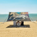 ALAZA Star Magic Unicorn Oil Painting Beach Tent Sun Shelter Portable Canopy Sunshade for Outdoor Camping Picnics Backyard Fun 10x9 ft