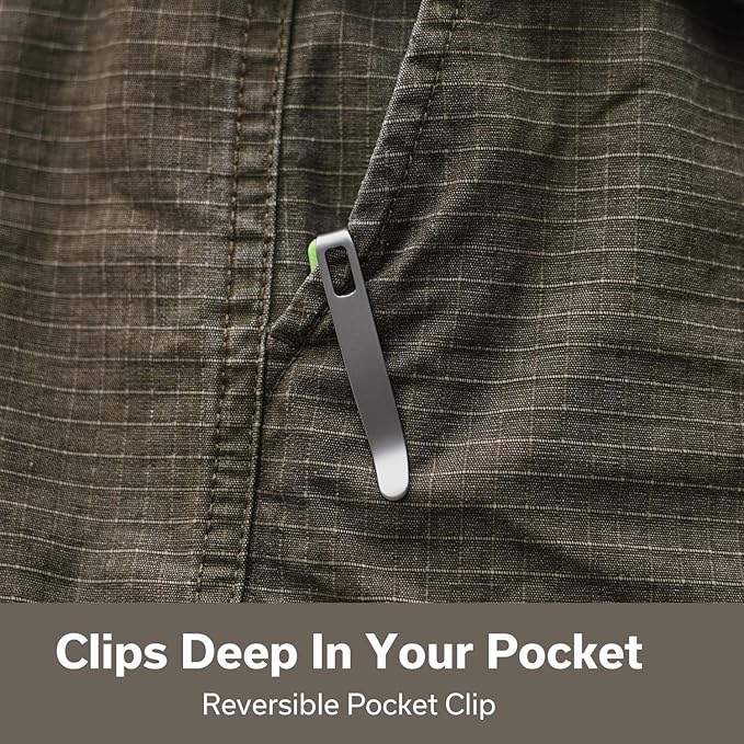 CIVIVI Guile Pocket Knife Folding Knife for EDC 3.25 Swedish 14C28N Blade G10 Handle with Reversible Deep-Carry Clip C24062B-2 (Fluorescent Green)