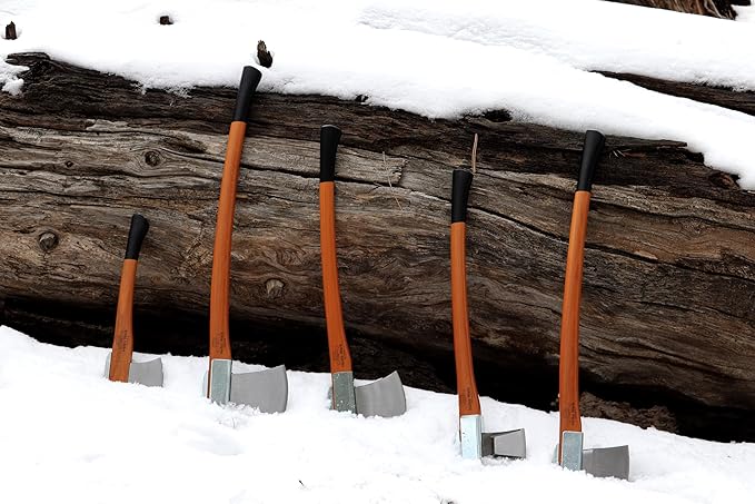 1844 Helko Werk Germany Axe Collection - 5 Vario Axes Set - Heavy Log Splitter Heavy Universal Mid Size-Universal Splitting Axe Universal Hatchet