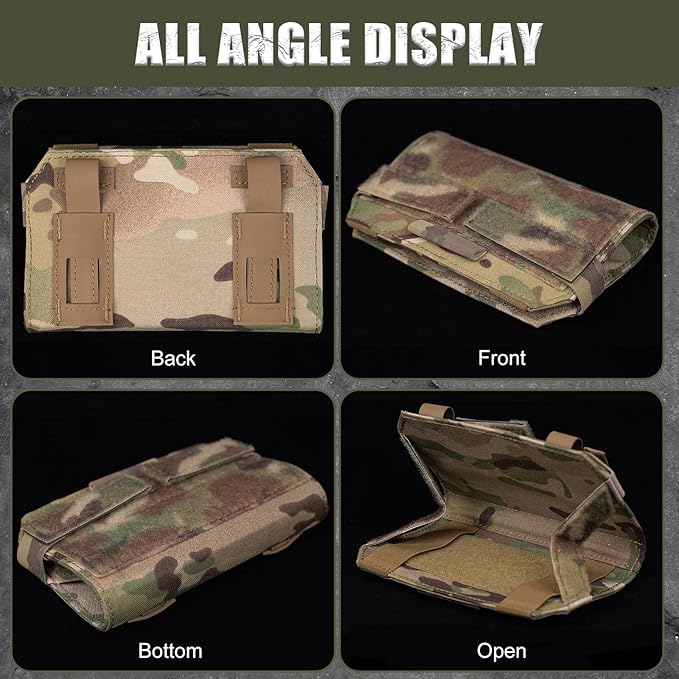Tactical Phone Pack Holder for Men Lightweight Portable Phone Chest with MOLLE Strap for Outdoor Tactical Sports Plate Carrier Military Accessories Bag