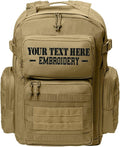 Tactical Gear bag Heavy Duty Duffel Gym bag/Tactical Backpack Custom Embroidered with your own text (Coyote Brown Backpack)