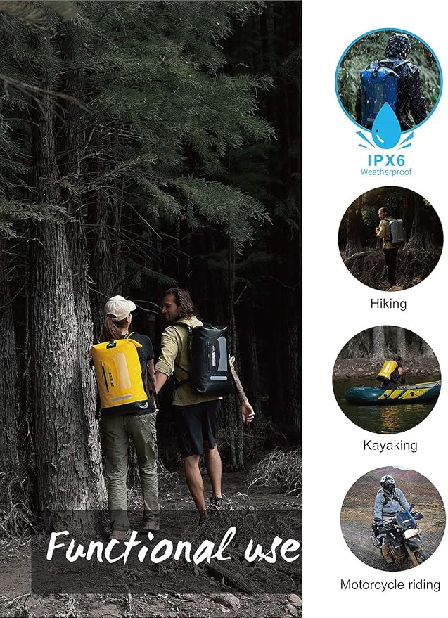IDRYBAG Waterproof Backpack for Men 20L/30L/40L Floating Dry Bag Kayak Dry Backpack Hiking