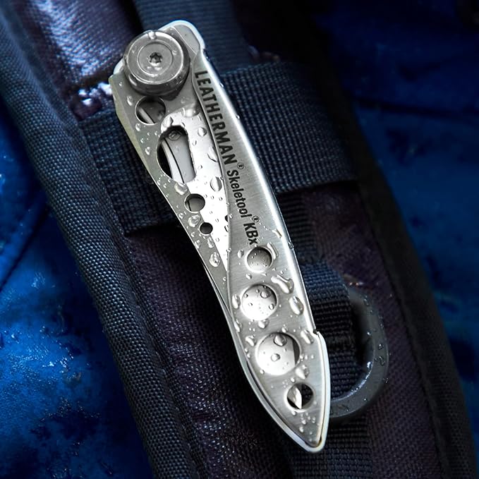 LEATHERMAN Skeletool KBX Pocket Multitool with Knife and Bottle Opener Stainless Steel
