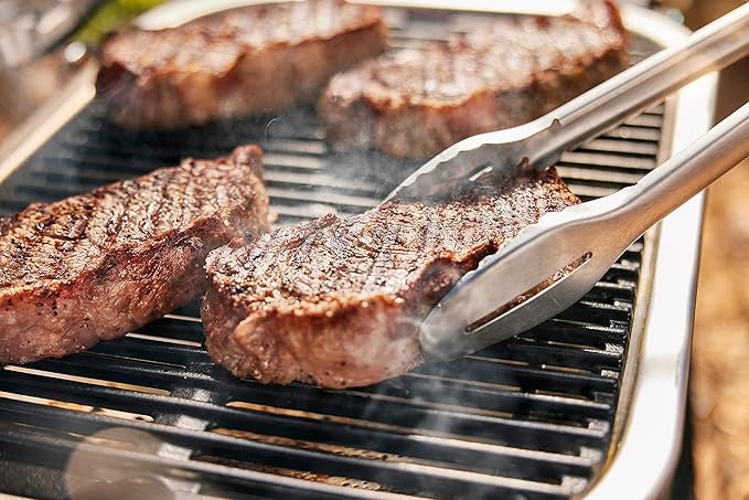 Weber Lumin Portable Outdoor Electric Barbecue Grill for Small Spaces and Travel Seafoam Green