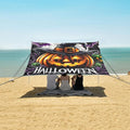 ALAZA Pumpkin Purple Bat Beach Tent Sun Shelter Portable Canopy Sunshade for Outdoor Camping Picnics Backyard Fun 10x9 ft