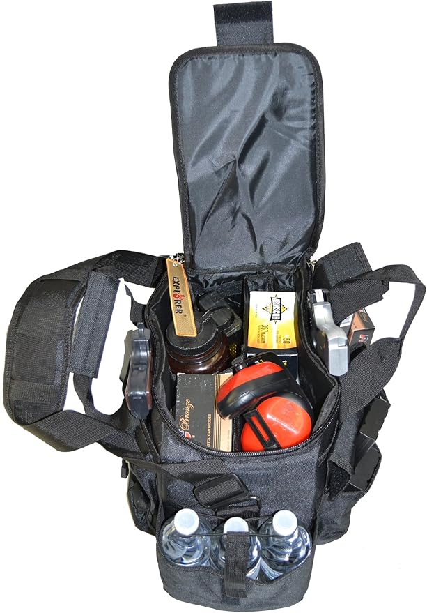 Explorer Range Bag Shooting Tactical Assault Gear Hiking Waist Bag Shoulder Backpack EDC Camera Bag MOLLE Modular Deployment Compact Utility Military Surplus Gear Heavy Duty (TC08BlackRange)