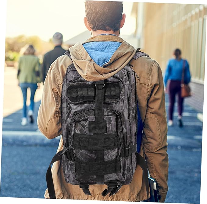 Large Capacity Tactical Outdoor Backpack for Camping Survival Gear and Training Sturdy 600D Fabric Multi-Purpose Storage for Tools and Equipment for Hikers and Adventurers