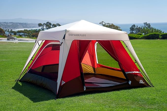 Rapid Series Quick Setup Camping Tent Integrated Steel Frame Family Tent Made with Waterproof 150d Fabric and 190d Fabric Rain Fly for Family Outdoor Camping