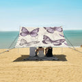ALAZA Retro Lavender Butterflies Beach Tent Sun Shelter Portable Canopy Sunshade for Outdoor Camping Picnics Backyard Fun 10x9 ft