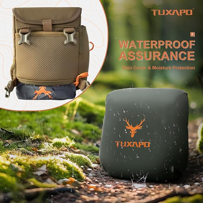 Binocular Harness Chest Pack with Rangefinder Pouch Bino Case for Hunting Hiking Shooting