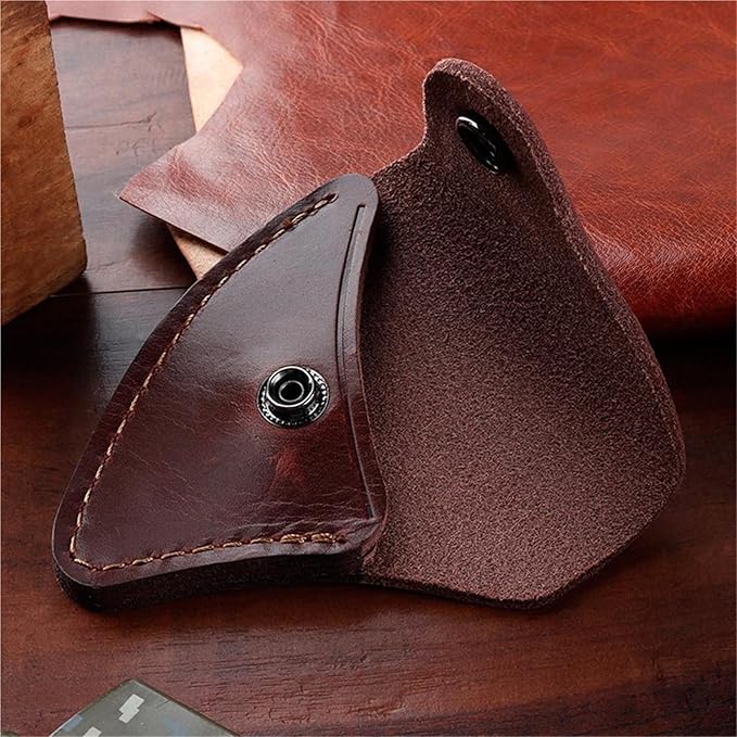 Hatchet Sheath PU Leather Holder Handmade Portable Waist Head Cover Axe Head Cover for Camping Outdoor Tool for Outdoor Camping Blade Protection