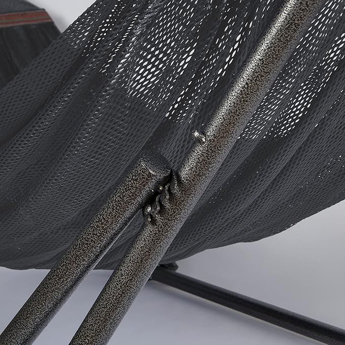 2 in 1 Hammock and Swinging Chair with Collapsible Steel Stand 450 lbs Capacity- Carrying Case Portable &amp Adjustable Perfect for Camping Beach Summer Patio EZ Daze Foldable Hammock with Stand-G