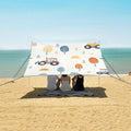 ALAZA Cute Tractor Vehicle Beach Tent Sun Shelter Portable Canopy Sunshade for Outdoor Camping Picnics Backyard Fun 10x9 ft