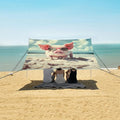 ALAZA Funny Pig with Sunglasses on The Beach Beach Tent Sun Shelter Portable Canopy Sunshade for Outdoor Camping Picnics Backyard Fun 10x9 ft