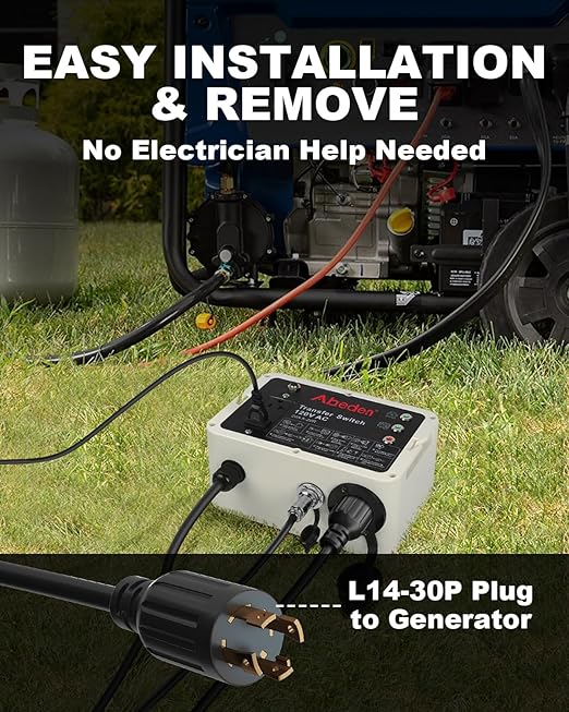 Smart Transfer Switch 120V AC Compatible with Westinghouse Portable Generator Transfer Switch for Outdoor Backup Power Works with Sump Pumps Refrigerators and More – Alternative to Home Standby