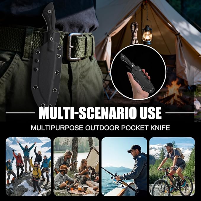 G103 High-hardness Fixed Blade Knife.It Is Suitable For Hunting Outdoor Camping Exploration and Mountain Rescue. As a Practical Tool It Features a D2 Steel Blade and a G10 Handle. It Is a Hunting k