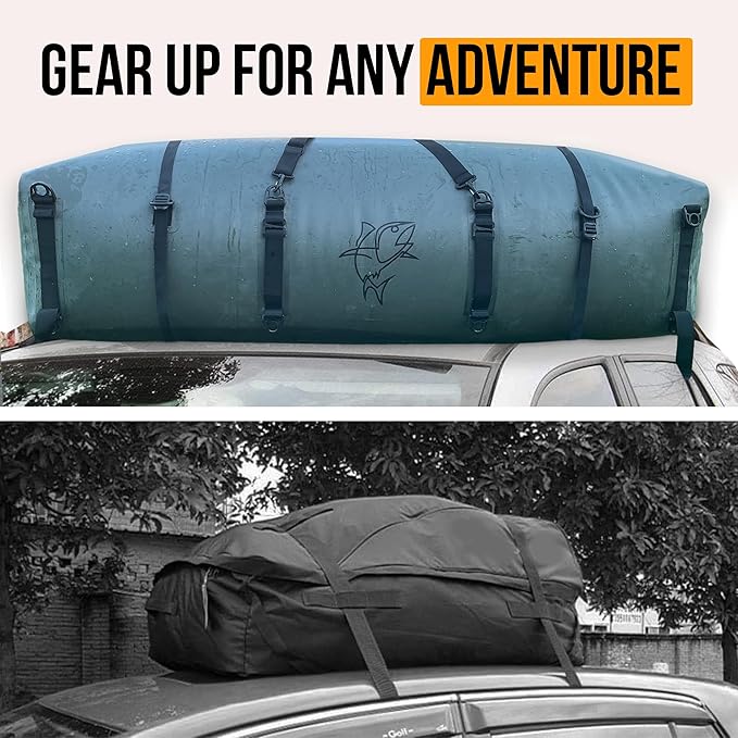 Extra Large Waterproof Duffel Bag - Heavy Duty Fishing Gear Bag - Outdoor Travel Camping Kayaking Gym Bag with Reinforced Straps &amp Anti-Slip Base (60L x20H x25W)