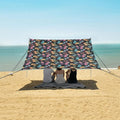 ALAZA Colorful Butterfly Beach Tent Sun Shelter UPF50+ Protection Beach Shade Canopy w/ 4 Sandbags for Outdoor Camping Fishing Backyard Fun Picnic 10x9 ft