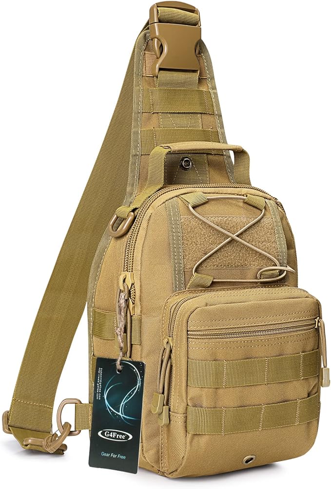 G4Free Outdoor Tactical Bag Backpack and 10L Tactical EDC Sling Bag Backpack
