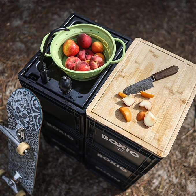 BOXIO - Portable Sink - Compact Mobile Sink for Camping Garden Outdoor Events Worksite RV Indoor