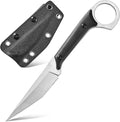 Gtkii GTK140 Fixed Blade Knife D2 Steel Blade G10 Handle EDC Tool Knife for Outdoor Camping Hiking Hunting(silver)