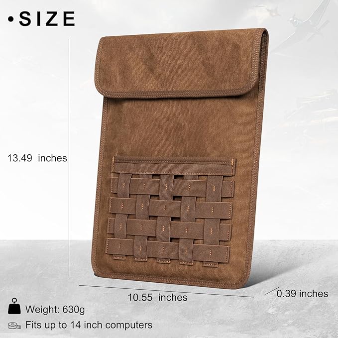 Gexmil Laptop Sleeve 14 Inch Compatible with MacBook Pro M4/M3/M2/M1 Pro/MaxProtective Laptop Travel Case Slim Portable Carrying Bag with Accessory Pocket Brown