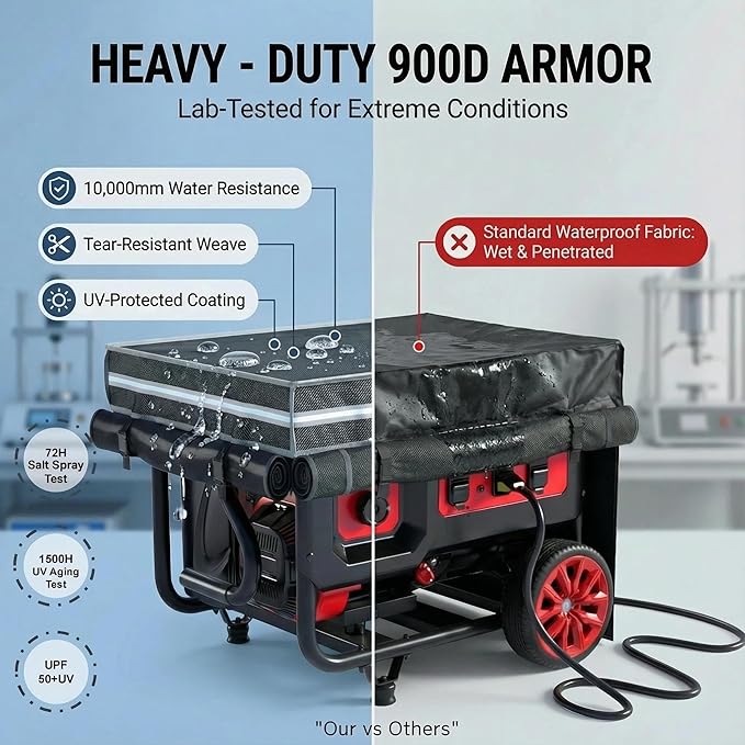 Generator Covers Generator Covers While Running 32X24X24 inches Top Can be Opened With Tool Bag and Visual Operation Window Suitable for 3000W-12000W Frame Generator Black.