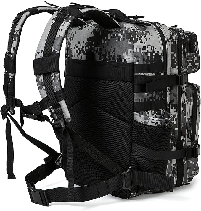 QT&ampQY 25L/45L Military Tactical Backpack For Men Molle Daypack 3 Day Bug Out Bag Hiking Rucksack With Bottle Holder