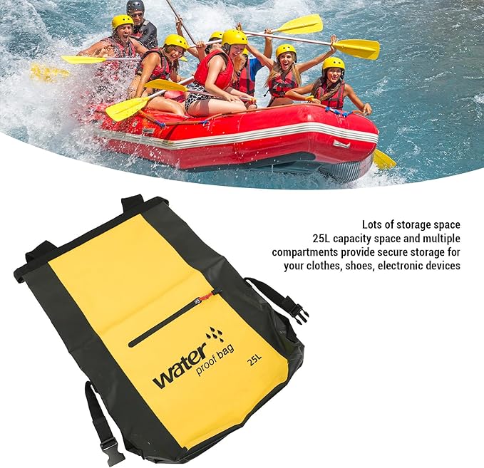 Alomejor 25L Water Resistant Dry Bag Wet Dry Separation Water Resistant Backpack for Outdoor Hiking Camping