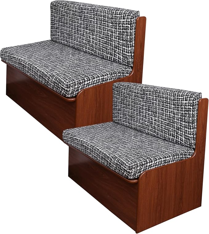 KRFOONN RV Dinette Cushion Covers - Stretch Camper Cushions Replacement Couch &amp Loveseat Slipcovers for Travel Trailer Couch - Includes 2 Backrest &amp 2 Bench Cover Washable