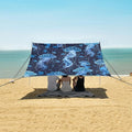 ALAZA Many Blue Jellyfishes Swimming Underwater Beach Tent Sun Shelter Portable Canopy Sunshade for Outdoor Camping Picnics Backyard Fun 10x9 ft