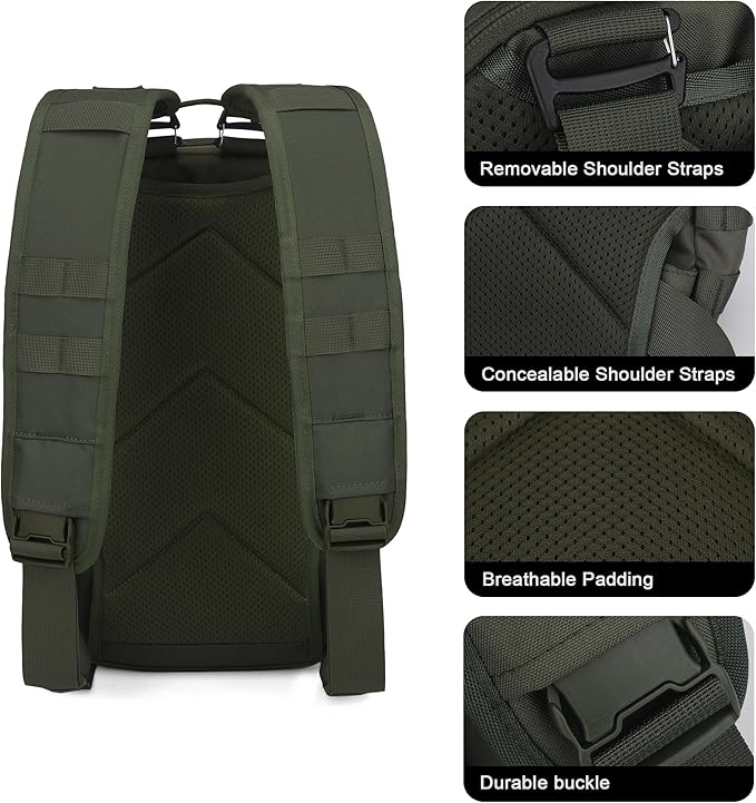 Mardingtop Small Tactical BackpackMolle Military Rucksack Daypack for Backpacking Camping Hiking Traveling18L Backpack