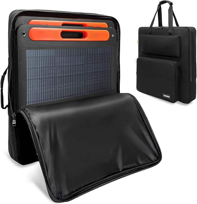 Solar Panel Travel Bag Portable Solar Panel Storage Bag Compatible with Jackery SolarSaga 100W 200W 100X Water-Resistant Protective Padded Carrying Case for 2 Panels for Outdoor Camping Travel