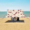 ALAZA Retro Bow Cherry Beach Tent Sun Shelter Portable Canopy Sunshade for Outdoor Camping Picnics Backyard Fun 10x9 ft