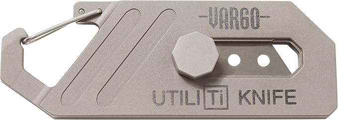 Vargo Titanium Utiliti Knife - Lightweight Pocket Utility Knife with Locking Blade