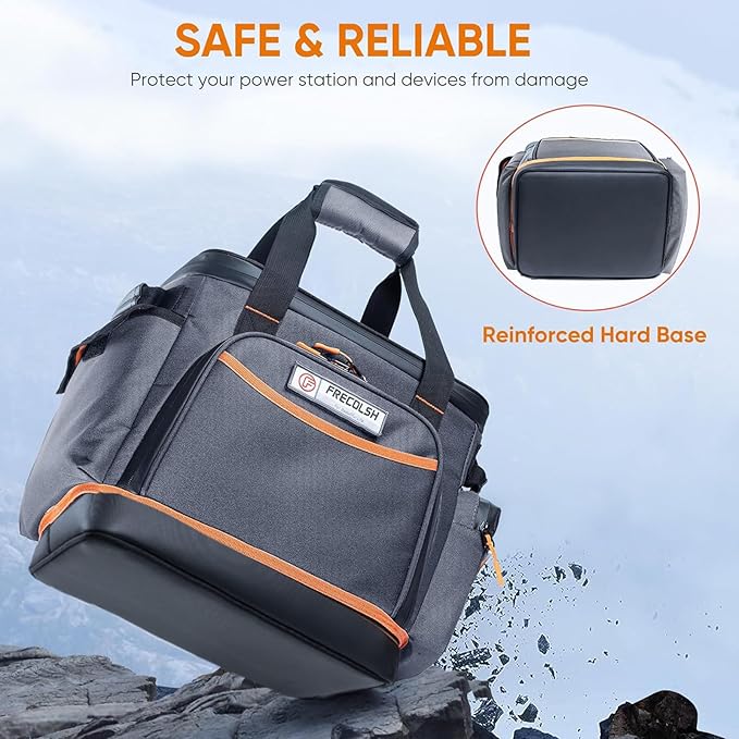 Travel Carrying Case Compatible with Jackery Explorer 1500 Portable Power Station Storage Case with Water- proof Bottom and Pocket for Jackery Accessories Solar Generator Storage Bag Only