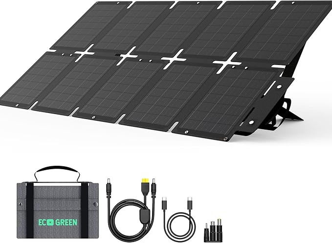 Portable Solar Panel 100W Monocrystalline 24.8% High Efficiency Foldable Solar Panel Panel Solar Kit IP65 Waterproof for Camping RV Backpacking Outdoor Use