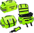 Lightning X Customizable Small Medic First Responder EMT Trauma Bag w/Embroidered Name Patch - FLUORESCENT YELLOW