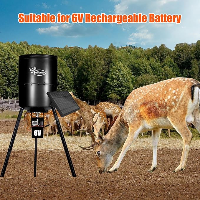 6V Solar Panel for Deer Feeder 4.5W High-Efficiency Solar Charger with Adjustable Mount Bracket Alligator Clips &amp DC Connectors Battery Maintainer for Hunting Feeder 6V Rechargeable Batteries