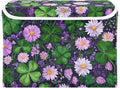 St. Patrick's Day Green Clovers Purple Storage Box with Lid 1 PC Foldable Storage Bin with Lids Stackable Storage Bins Cube Closet Organizer Basket with Flip-Top Lid &amp Handles for Shoes Book