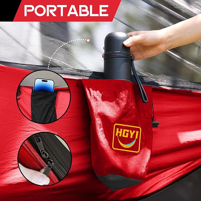 Camping Hammock Mosquito NetDouble &amp Single Portable Hammocks Hammocks with 2 Tree StrapsHammock Tent for Travel CampingCamping Accessories for Indoor Outdoor Hiking Backpacking Backyard Beach