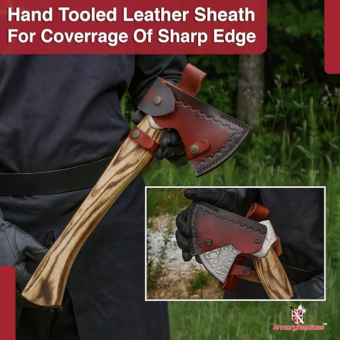 Armory Replicas™ Big Chief Functional High Carbon Steel Wood Handle Camping Outdoor Axe