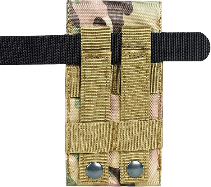 Smartphone Pouch Cell Phone Holder Tactical Phone Holster Multi-Purpose Tool Holder Tactical Carrying Case Belt Loop Pouch Men’s Waist Pocket for Hiking Camping Barbeque Rescue Essential