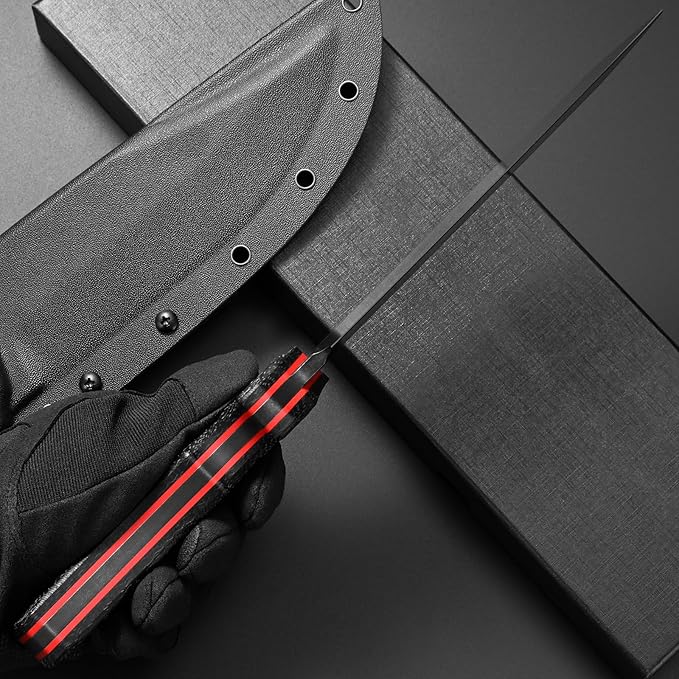 Eafengrow EF161 Fixed Blade Knife Sleipner Steel Blade Micarta Handle Full Tang EDC Tool Fix Knifes for Camping Hunting Bushcraft