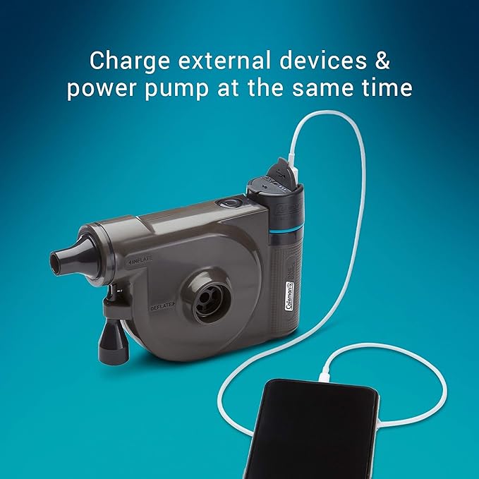 Coleman OneSource Rechargeable Outdoor Camping Gear: Camp Shower Cordless Vacuum Fan Speaker &amp Air Pump Options with Included Rechargeable Battery