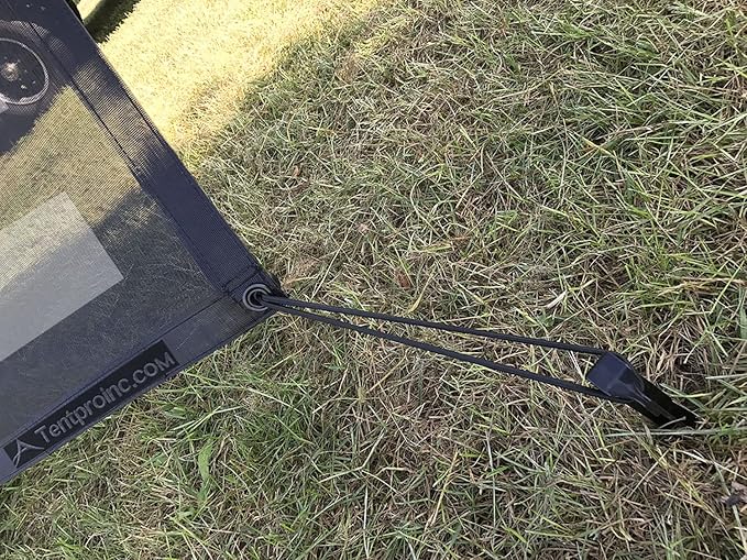 Tentproinc RV Awning Sun Shade Screen 7' X 20' 3'' (American Flag) Black Mesh Sunshade Camper Trailer Awning Shade Screen UV Blocker Completed Kits