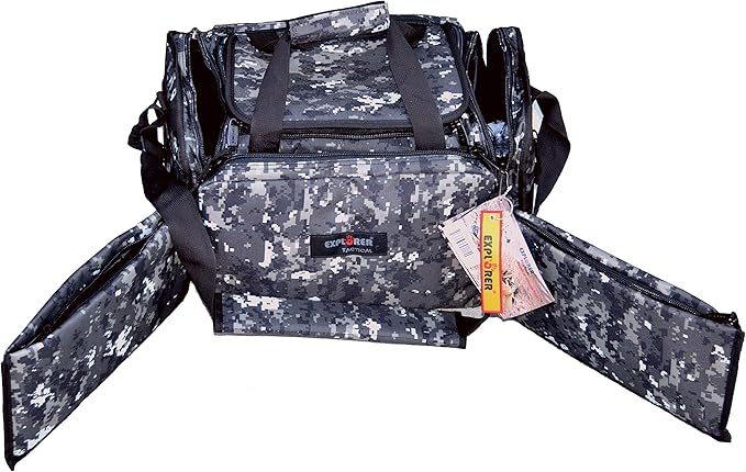 Explorer Large Padded Deluxe Tactical Range Bag Rangemaster Gear Tactical Assault Sling Pack Range Shoulder Camera Bag Modular(Black Camo Color)