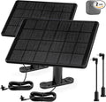 6W Solar Panel for Blink Camera Solar Charger with Battery Compatible with Blink Outdoor 4(4th Gen)/(3rd Gen) XT3/XT2/XT Camera with USB-C to Micro USB Port Adapter 9.8ft Cable IP66 Waterproof
